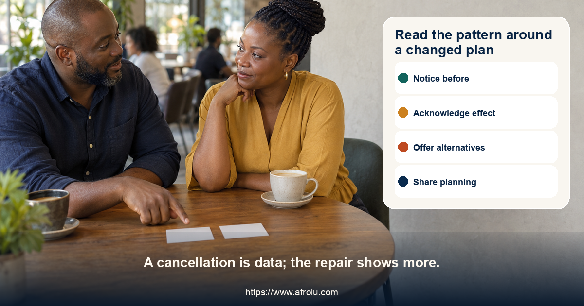 Two adults review whether a changed public date includes notice and repair