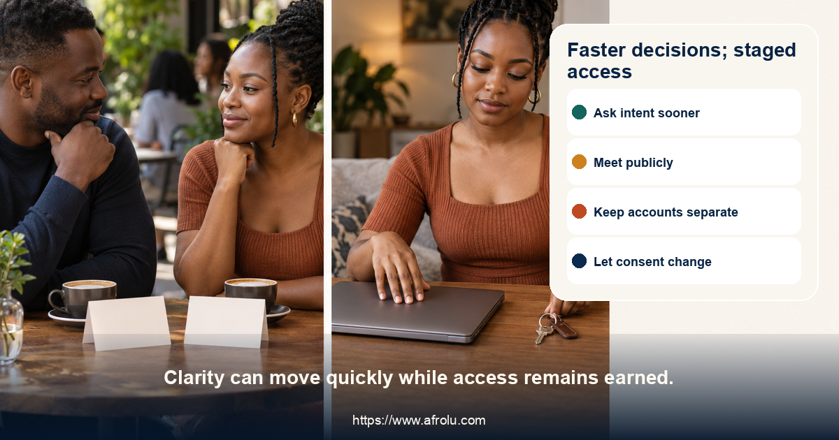 Balanced panels compare quicker dating decisions with rushed private access