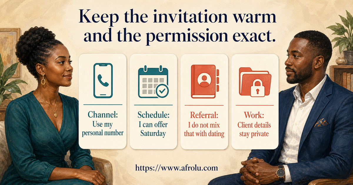 Four large dating scripts protecting a professional's channel, schedule, referrals and confidential work