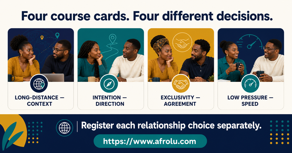 Comparison of long-distance context, relationship intention, exclusivity structure and low-pressure pace for adult students