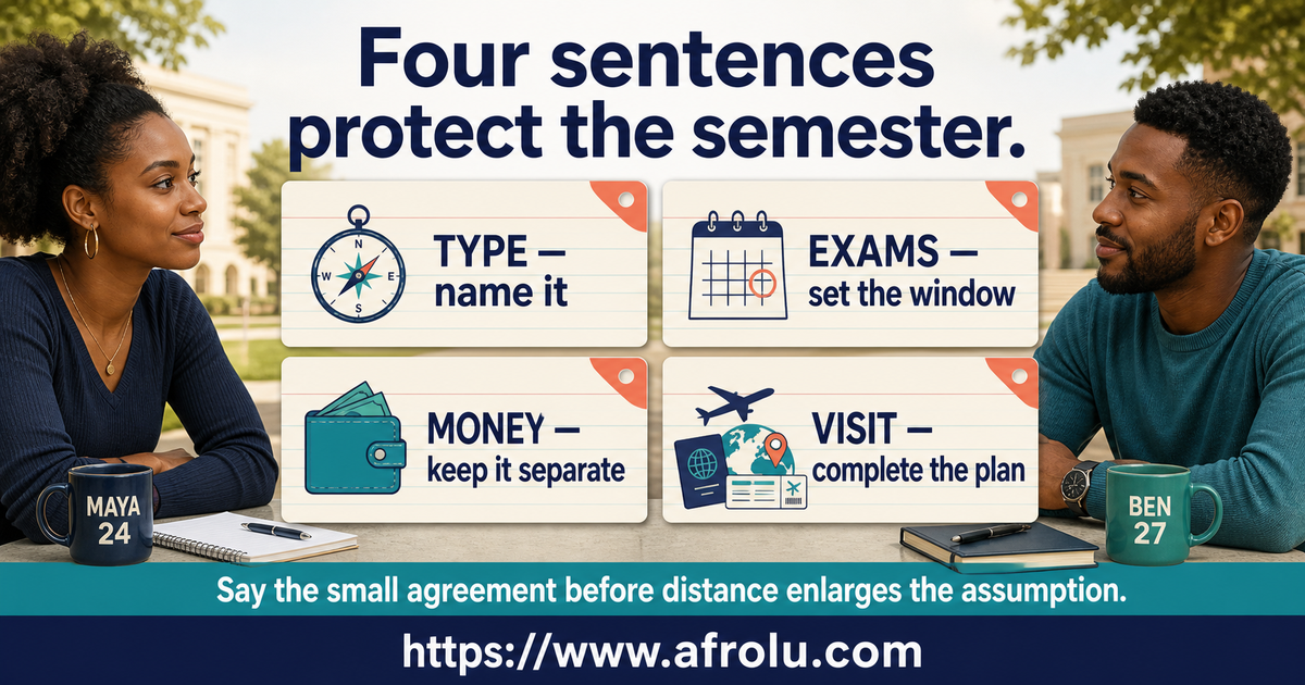 Four readable scripts for student long-distance type, exam rhythm, money and a holiday visit