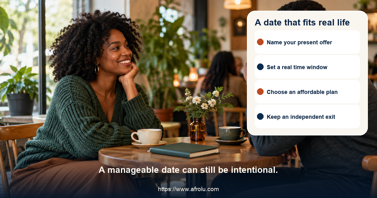 Two adult learners agree on a short, affordable weekend date