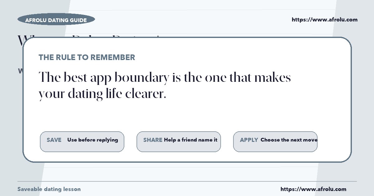 How to make a clear decision after reading about when to delete dating apps