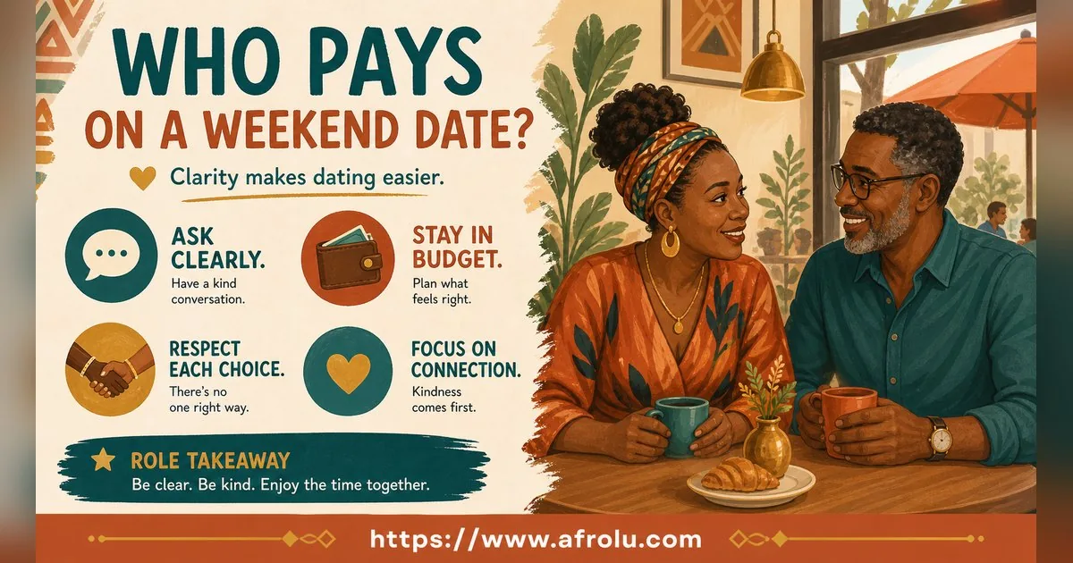 Who Pays on a Date? A Clear Guide to Budget, Offers and No Obligation for Late Entrants: Clarity-first in Weekend-First Dating: Afrolu practical takeaway