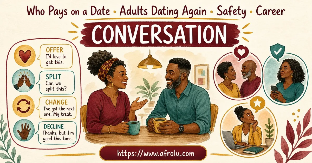 Who Pays on a Date? A Clear Guide to Budget, Offers and No Obligation for Late Entrants: Safety-first in Career-Heavy Seasons: Afrolu conversation example