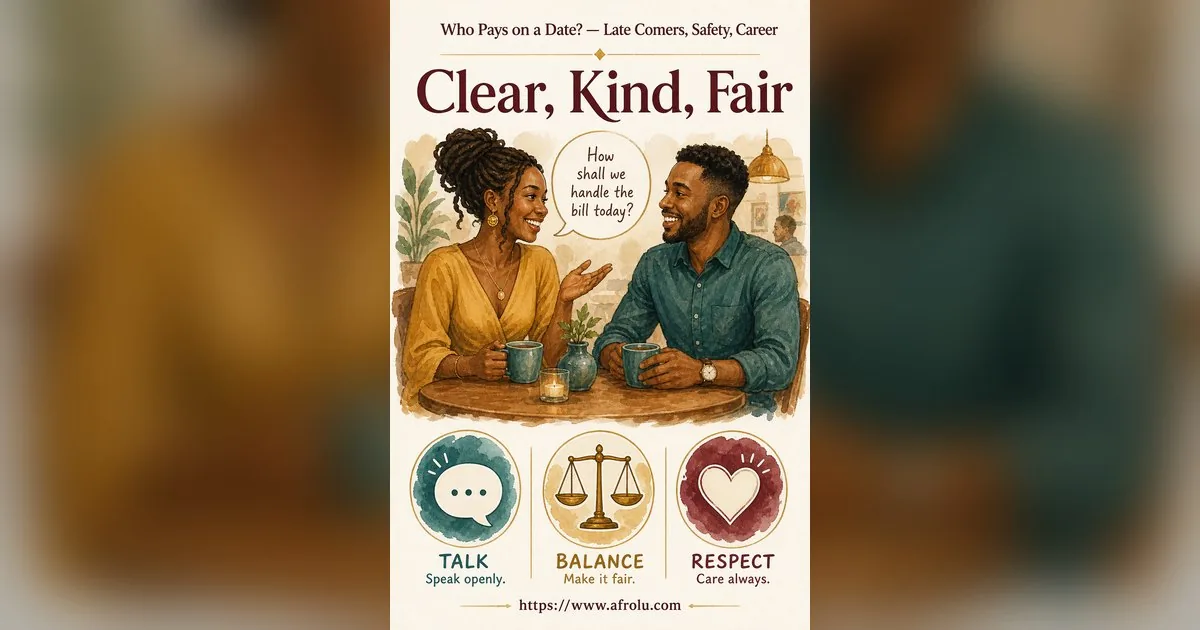 Who Pays on a Date? A Clear Guide to Budget, Offers and No Obligation for Late Entrants: Safety-first in Career-Heavy Seasons: Afrolu shareable reminder