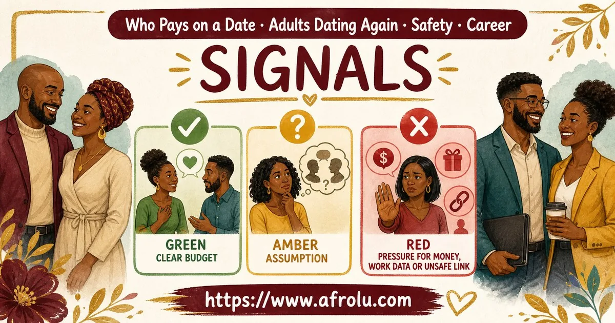 Who Pays on a Date? A Clear Guide to Budget, Offers and No Obligation for Late Entrants: Safety-first in Career-Heavy Seasons: Afrolu signal checklist