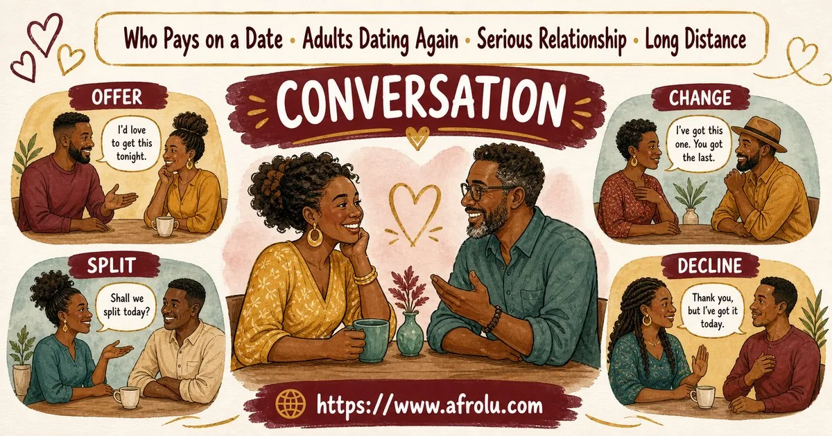 Who Pays on a Date? A Clear Guide to Budget, Offers and No Obligation for Late Entrants: Intent-first in Distance-Aware Dating: Afrolu conversation example