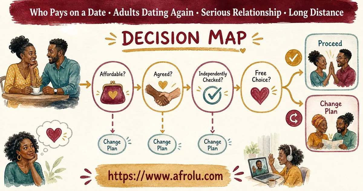 Who Pays on a Date? A Clear Guide to Budget, Offers and No Obligation for Late Entrants: Intent-first in Distance-Aware Dating: Afrolu decision path