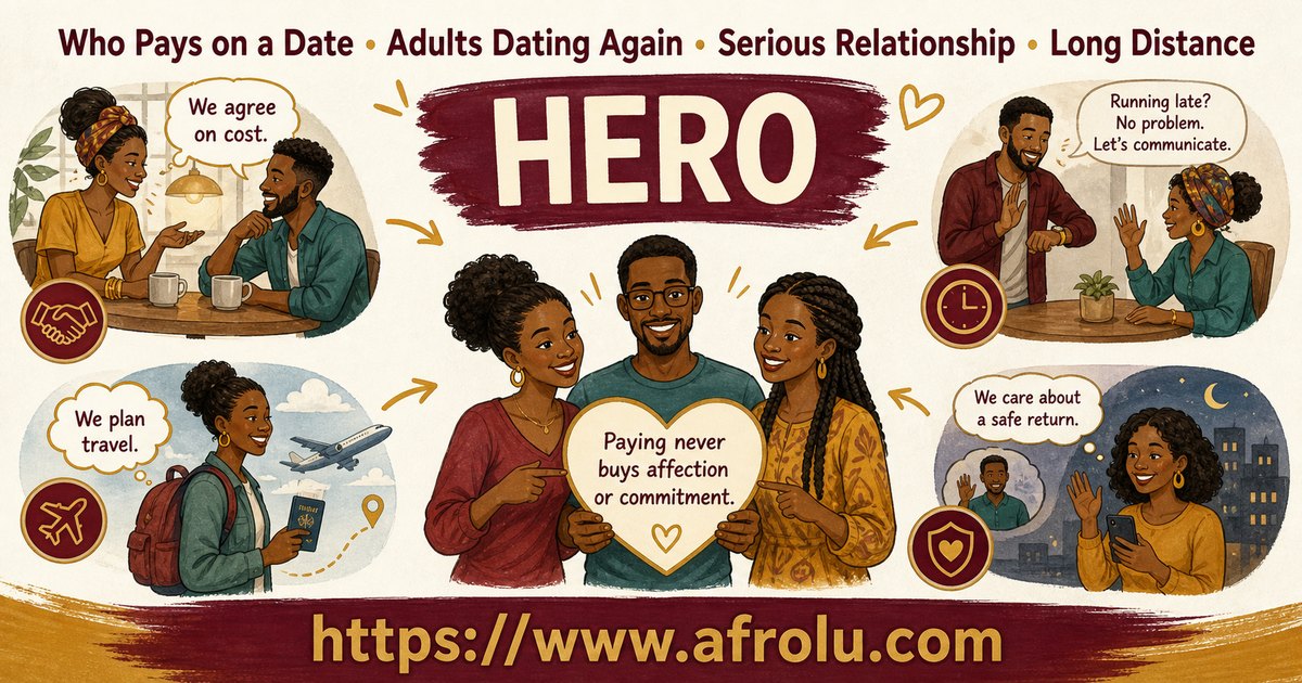 Who Pays on a Date? A Clear Guide to Budget, Offers and No Obligation for Late Entrants: Intent-first in Distance-Aware Dating: Afrolu overview illustration