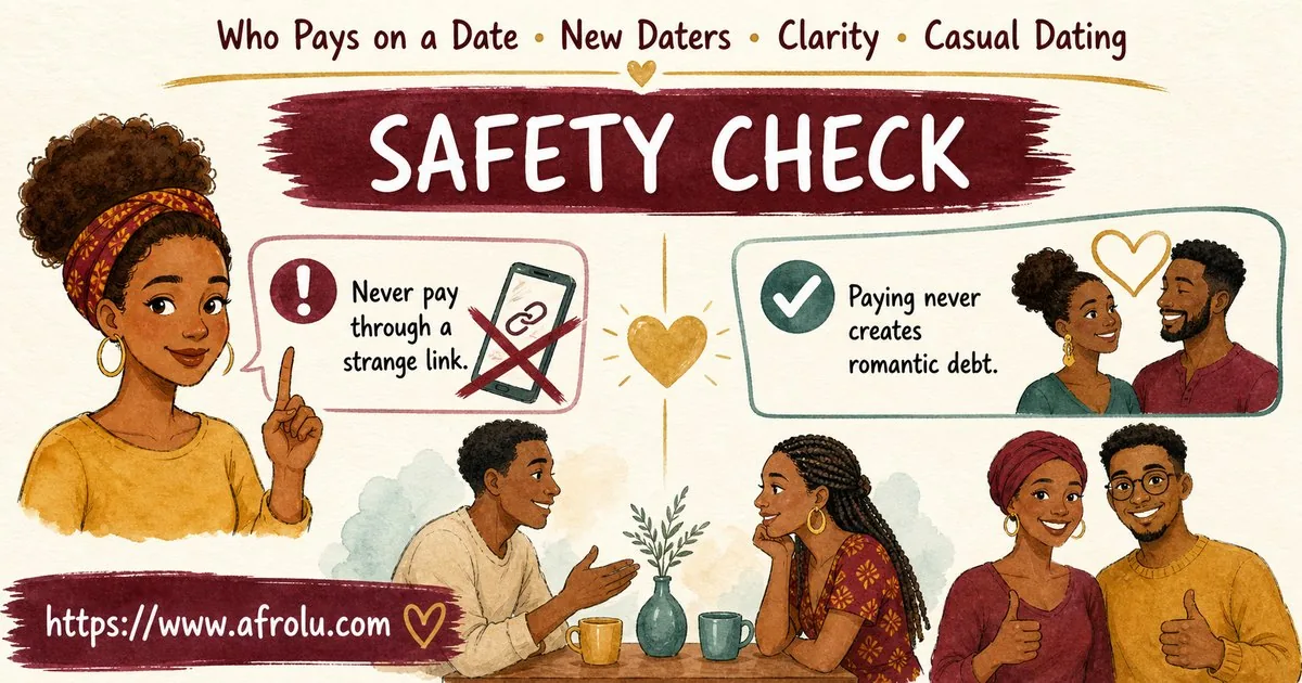 Who Pays on a Date? A Clear Guide to Budget, Offers and No Obligation for New Relationship Starters: Clarity-first in Casual-But-Honest Dating: Afrolu safety checklist