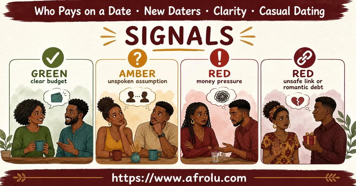 Who Pays on a Date? A Clear Guide to Budget, Offers and No Obligation for New Relationship Starters: Clarity-first in Casual-But-Honest Dating: Afrolu signal checklist
