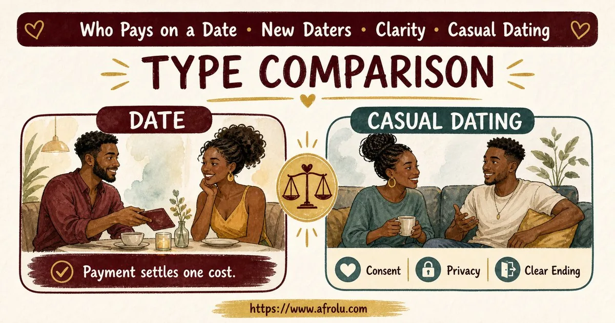 Who Pays on a Date? A Clear Guide to Budget, Offers and No Obligation for New Relationship Starters: Clarity-first in Casual-But-Honest Dating: Afrolu nearby concept comparison