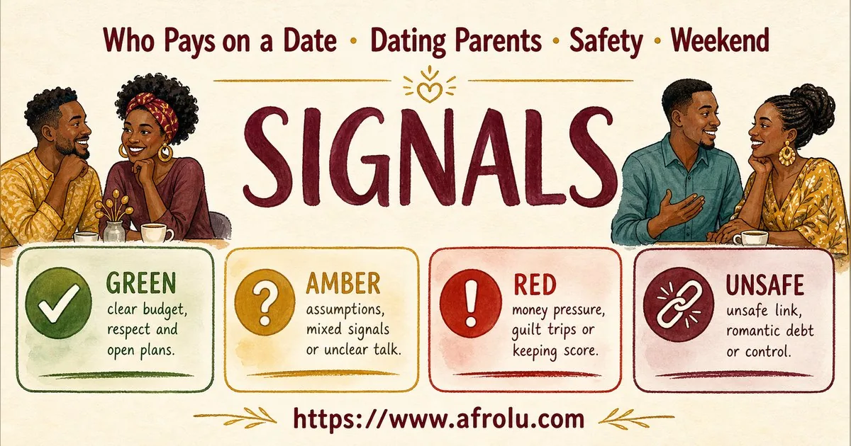 Who Pays on a Date? A Clear Guide to Budget, Offers and No Obligation for Parents Returning To Dating: Safety-first in Weekend-First Dating: Afrolu signal checklist