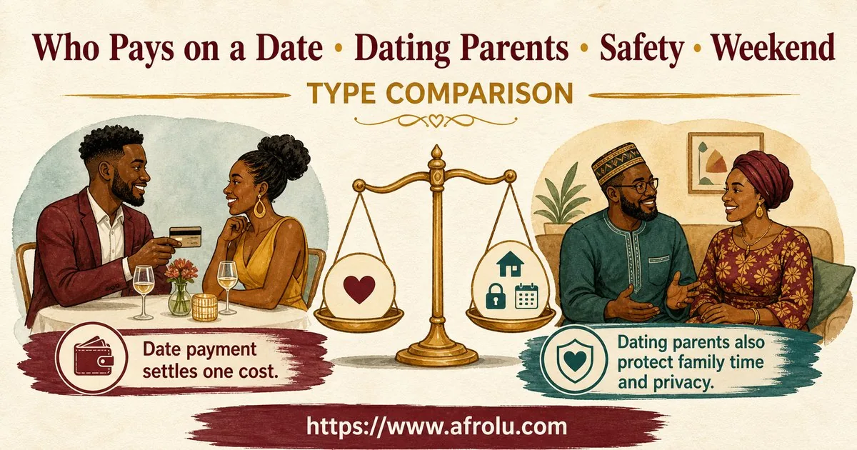 Who Pays on a Date? A Clear Guide to Budget, Offers and No Obligation for Parents Returning To Dating: Safety-first in Weekend-First Dating: Afrolu nearby concept comparison