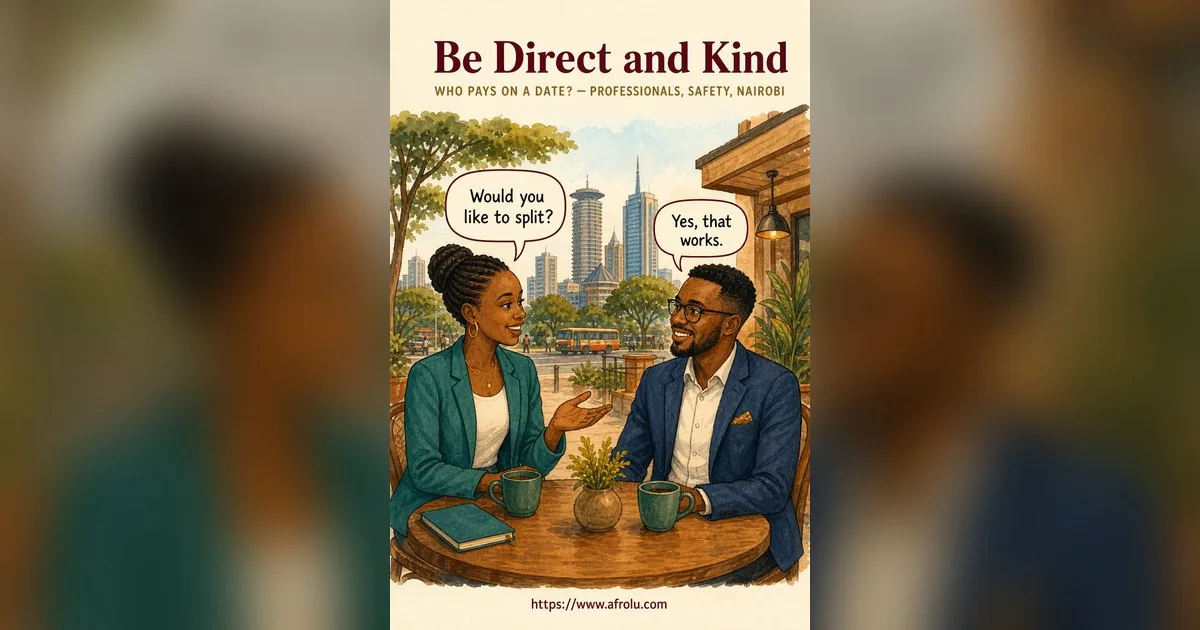 Who Pays on a Date? A Clear Guide to Budget, Offers and No Obligation for Professionals: Safety-first in City Life: Afrolu conversation example