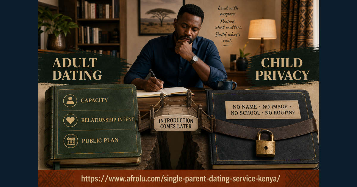 Kenyan single father separates adult dating capacity and public plans from a sealed child privacy file