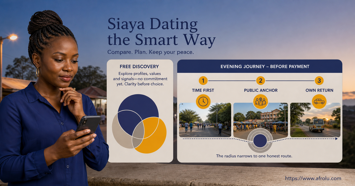 A Siaya adult compares free dating app discovery with one honest evening journey public anchor and independent return