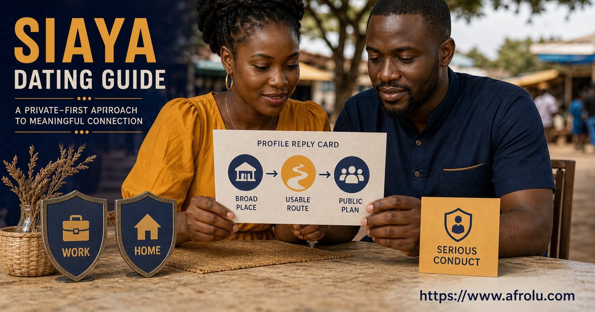 A Siaya dating profile reply moves through broad place and one usable public route before serious conduct is reviewed