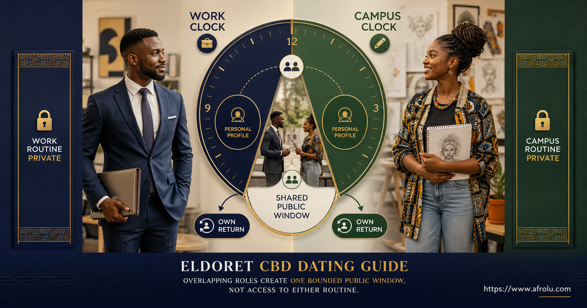 An Eldoret work clock and campus clock overlap only inside one public window with two own returns