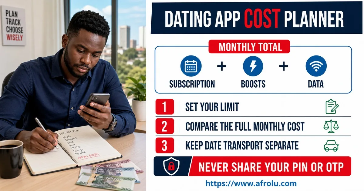 Dating app cost planner for subscriptions, boosts, data, and transport