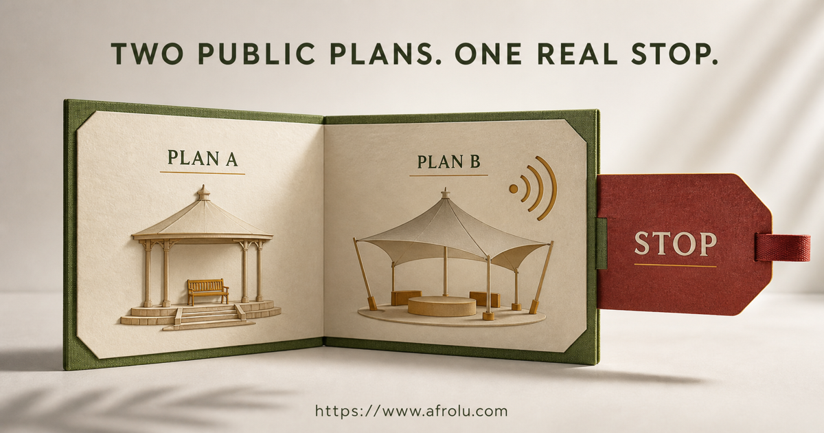 Kericho Plan A Plan B and stop foldout keeps two public options and a pressure-free cancellation
