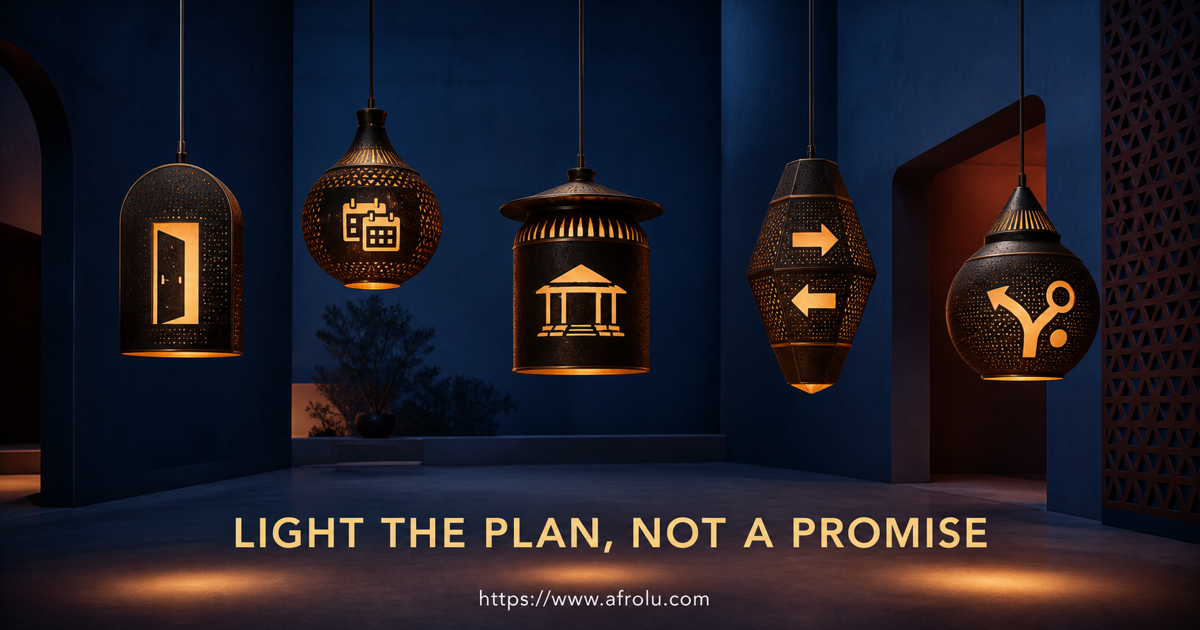 Five Naivasha lanterns check truthful presence, calendar overlap, public handover, independence and an honest next format