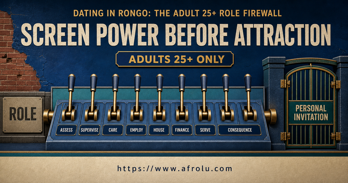 Rongo adult 25 plus role screen checks authority assessment supervision care employment housing finance and service power