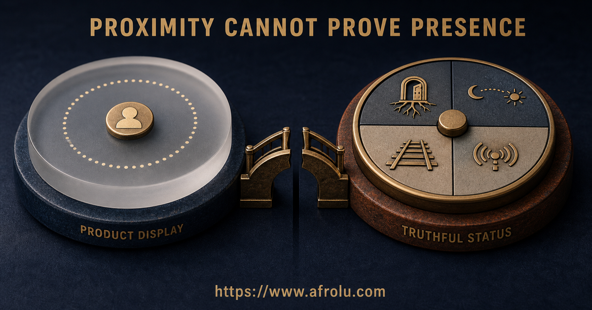 Voi app proximity display stays separate from truthful current physical presence status