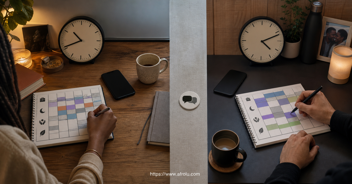 Two weekly planners find a sustainable Kenya and Canada conversation window across real time zones