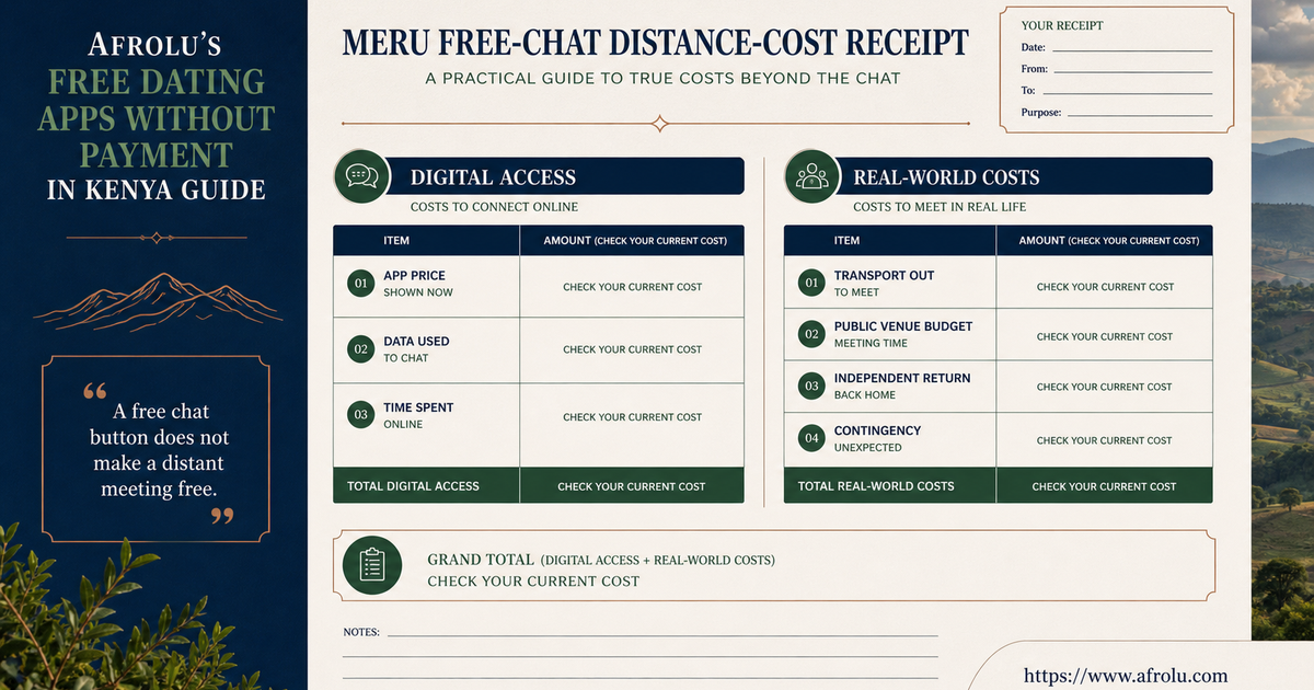 Receipt separating free digital chat from data time and travel costs for a Meru connection