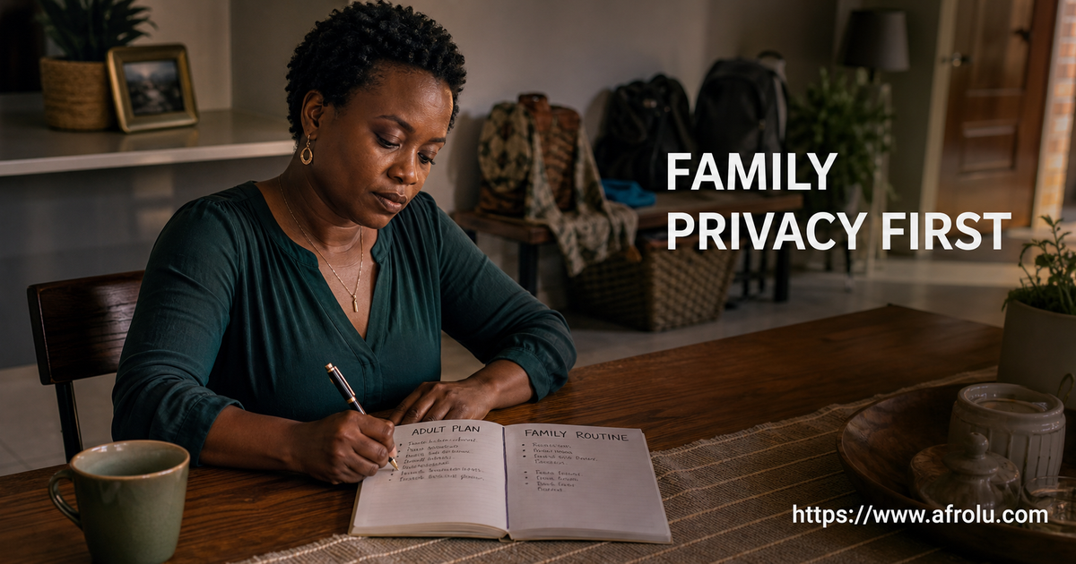 Kenyan single parent separates an adult date plan from an unreadable private family routine