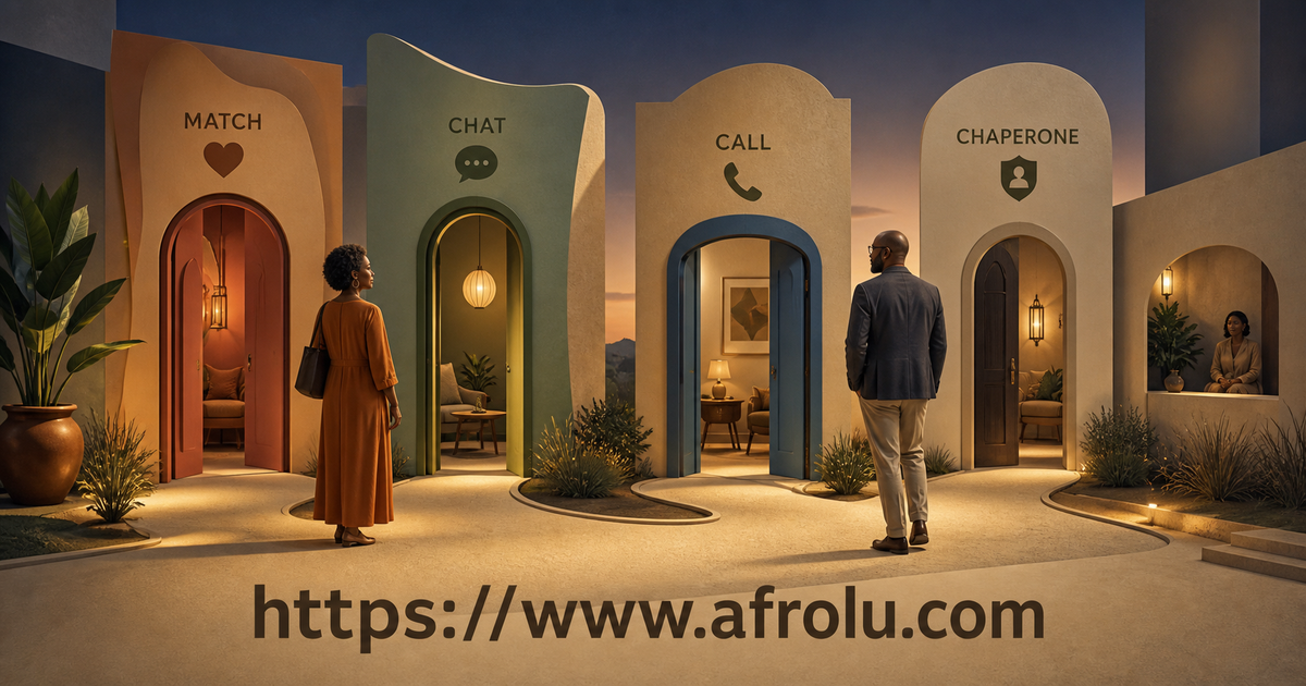 Four separate permission doors for matching, chatting, calling and adding a chaperone on Muzz