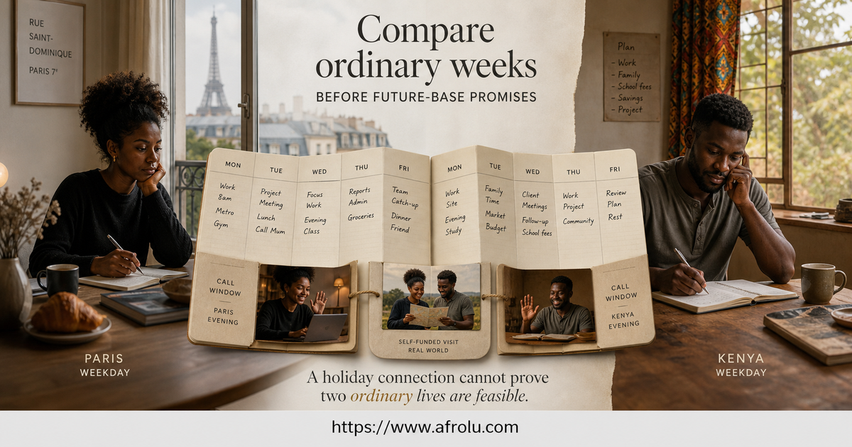 Paris and Kenya ordinary-week bridge for serious long-distance dating