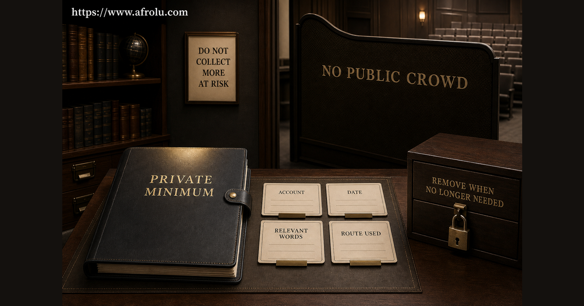 Private dating incident evidence kit excluding crowdsourced identification and unnecessary personal data