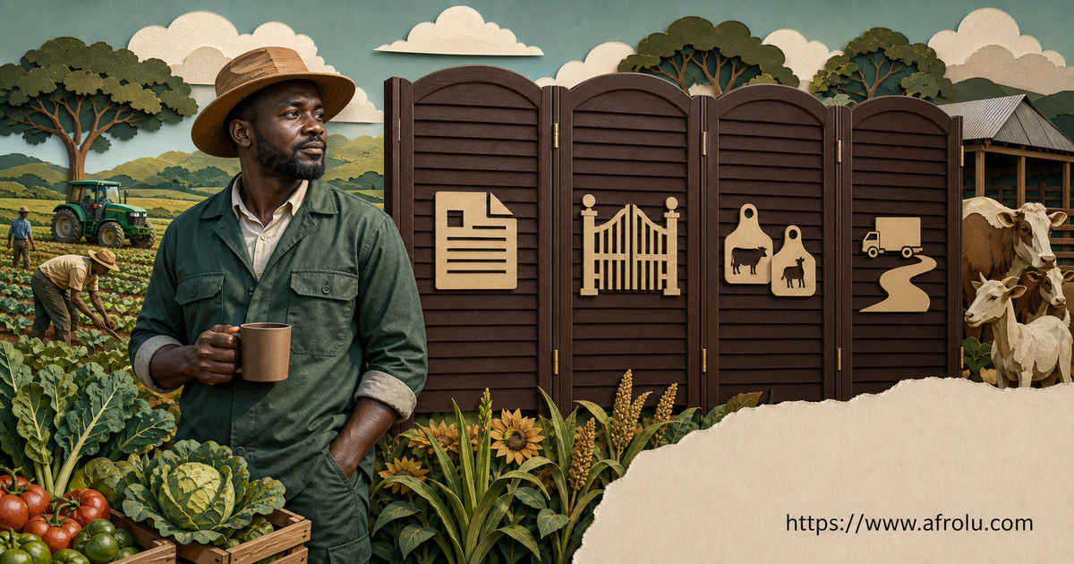 Kenyan farmer profile shares broad agricultural identity while shielding land records livestock routes buyers and exact farm location