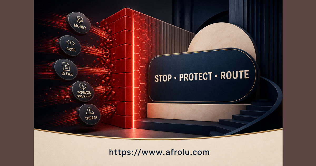 Hard-stop firewall for money, codes, identity files, intimate pressure and threats