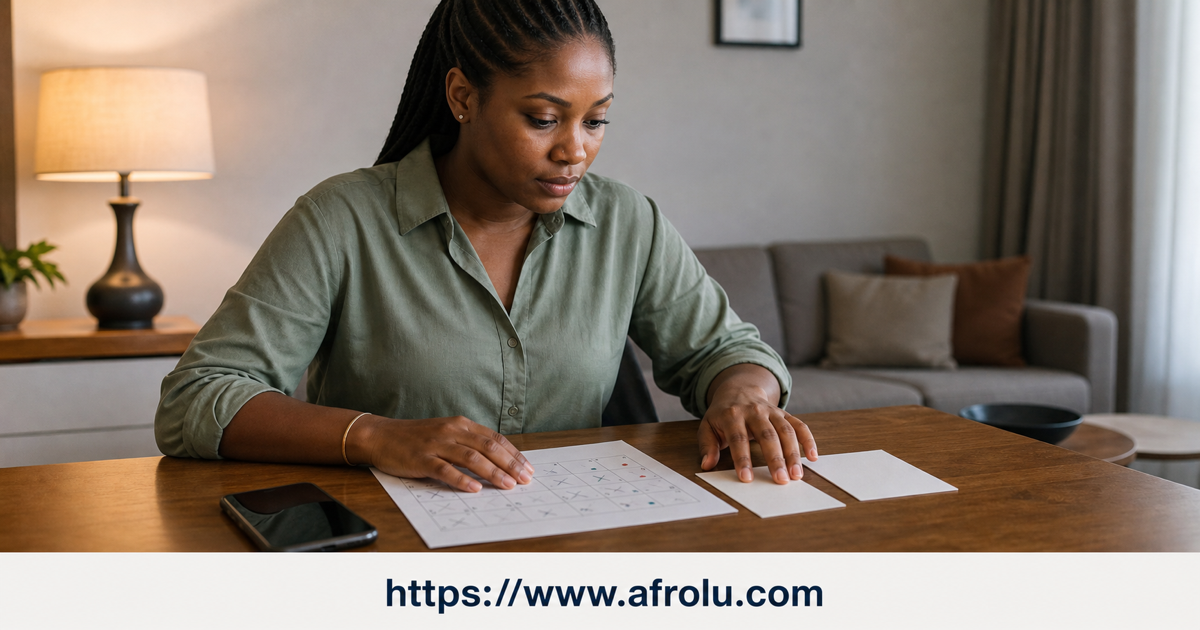 A Kenyan woman in Dubai checks ordinary-week availability and a return route before arranging a date