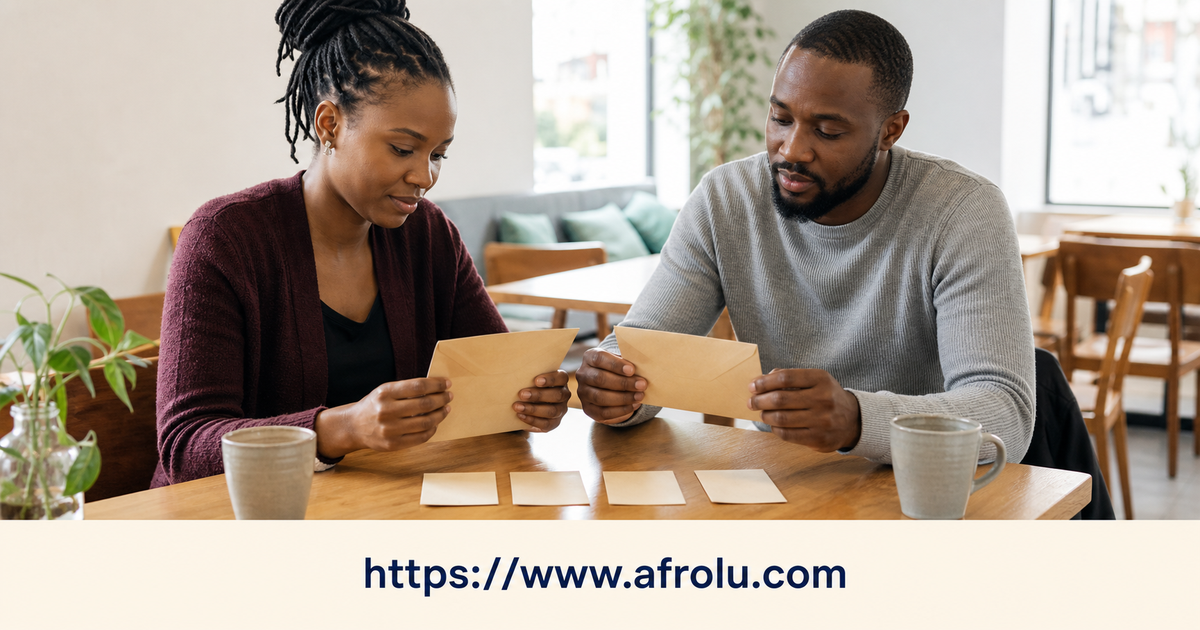 Two Nyeri adults sort profile usefulness, private routine, trusted-person safety information and proportionate checks into four separate envelopes