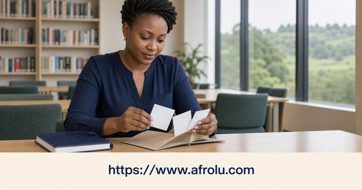 A Nyeri adult chooses useful profile cards while keeping a private routine in a closed planner