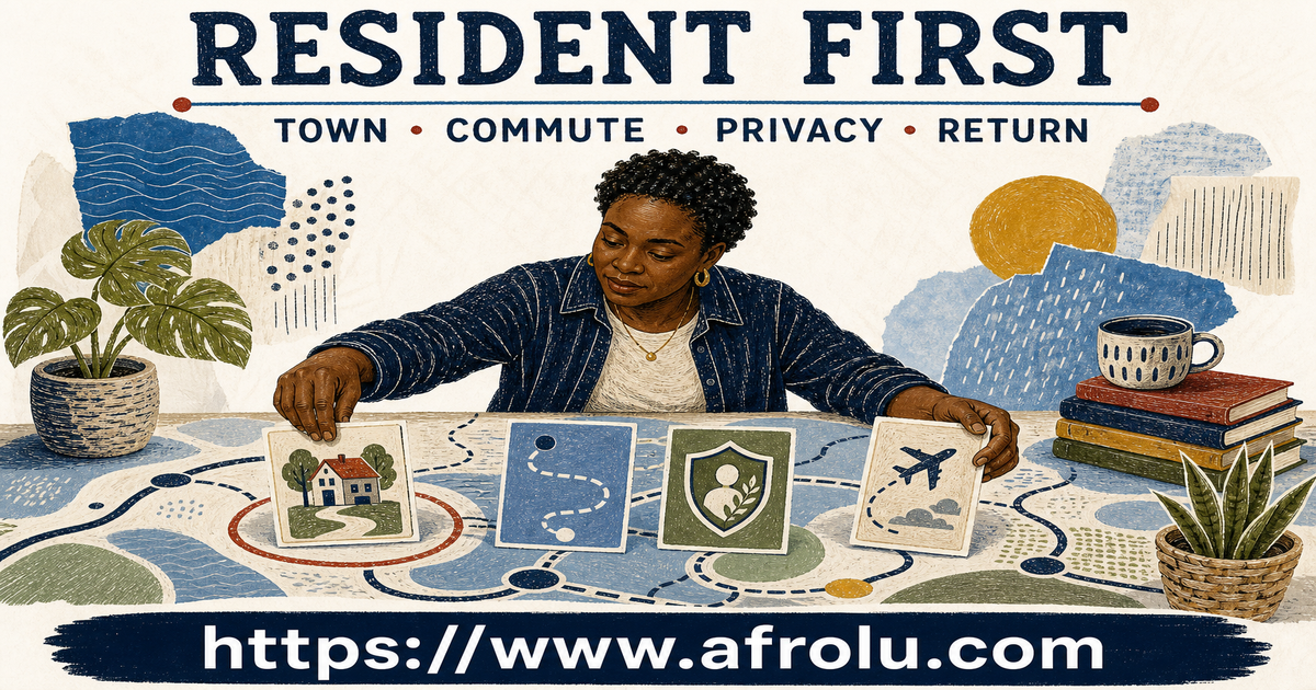 A Kenyan adult in the UK maps actual town, repeatable travel, relationship direction, community privacy and separate return