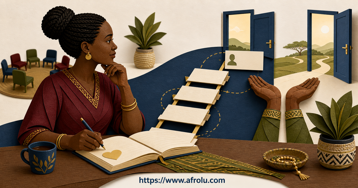 A Catholic adult in Kenya moves from a private values journal to a small public profile while community remains optional