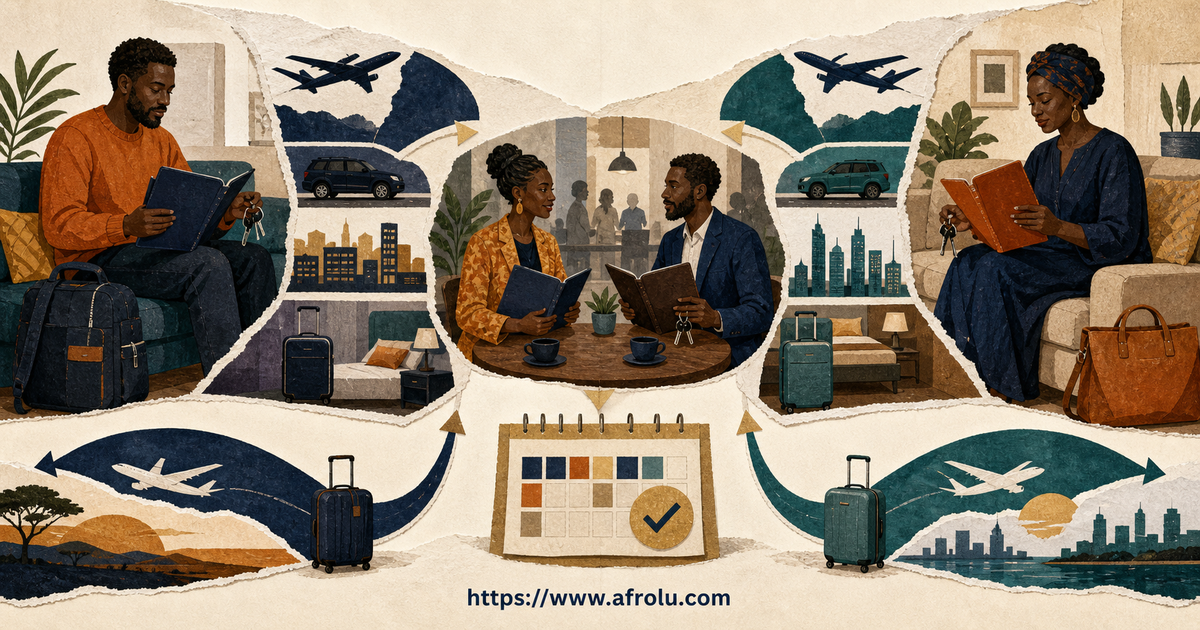 A cross-border couple plans separate travel, lodging, keys, a public meeting and independent return routes