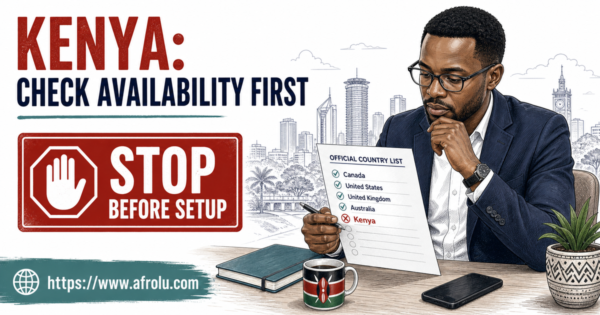 A Kenyan professional reads an official country list and stops before setting up a Hinge account