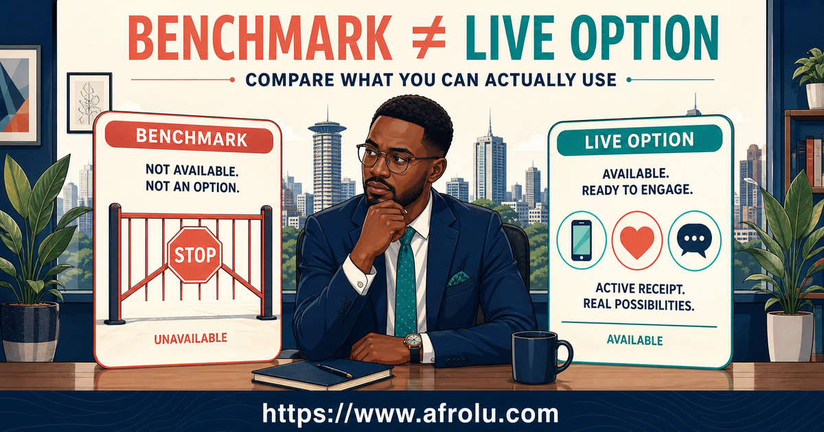 A Nairobi professional separates an unavailable dating benchmark from an accessible live option