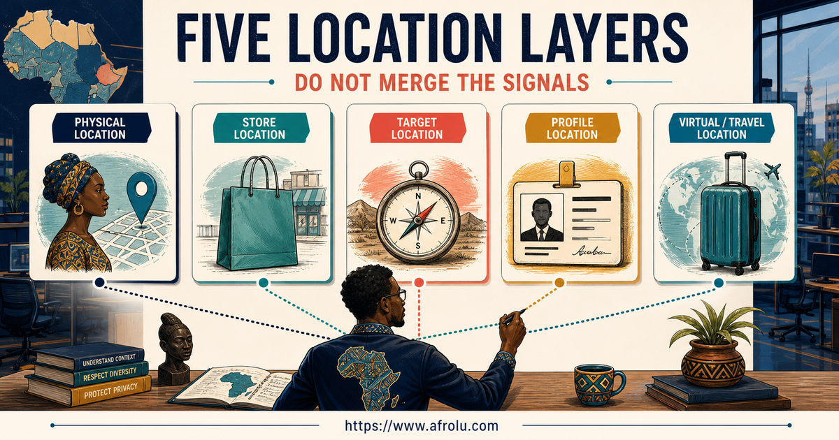 An African researcher separates physical store target profile and virtual travel location signals