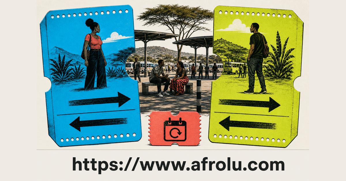 Ongata Rongai Plan A and Plan B ticket board shows two adults retaining independent arrivals and return options
