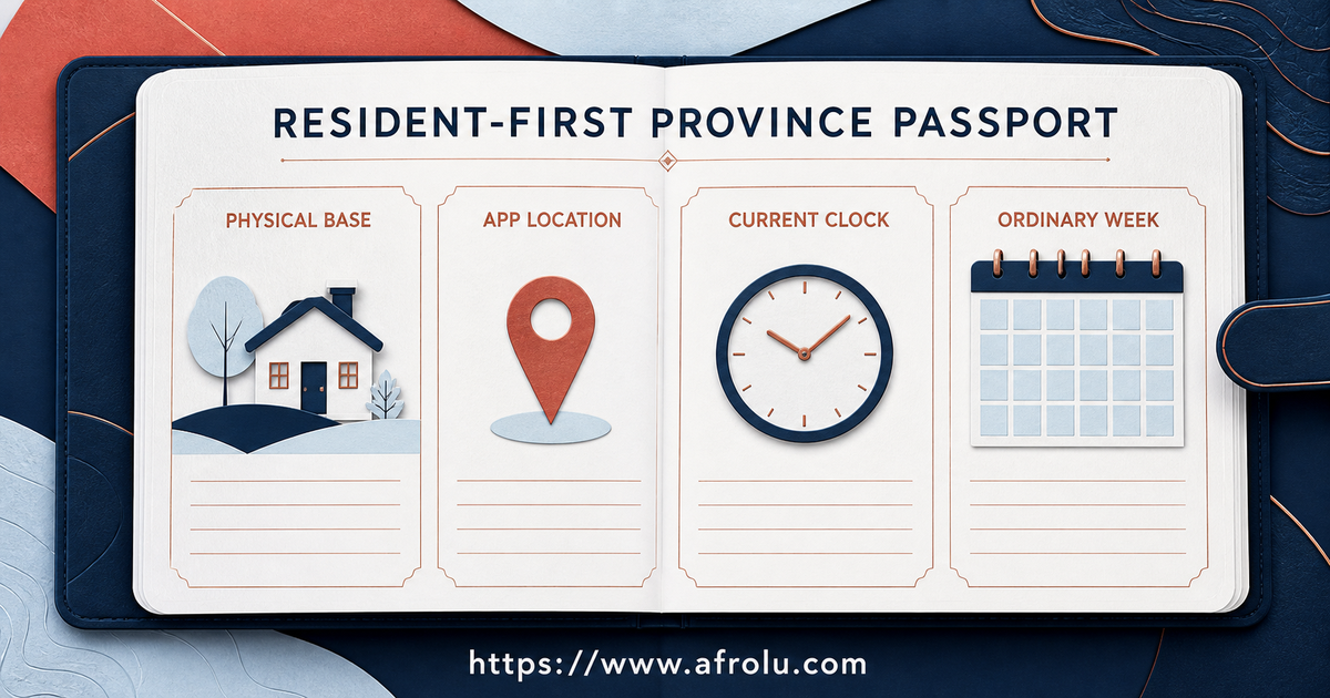 A Canada resident-first passport with broad physical base, displayed app location, current clock and ordinary-week capacity