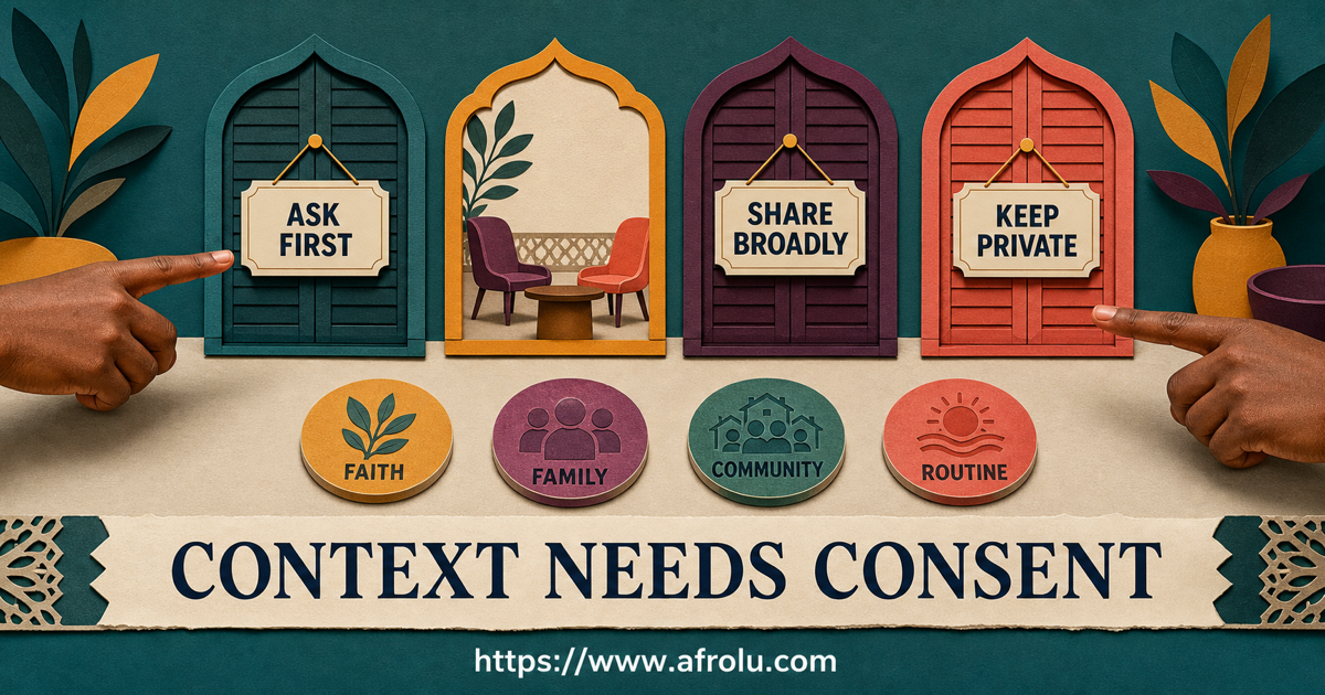 Separate community context from private access.