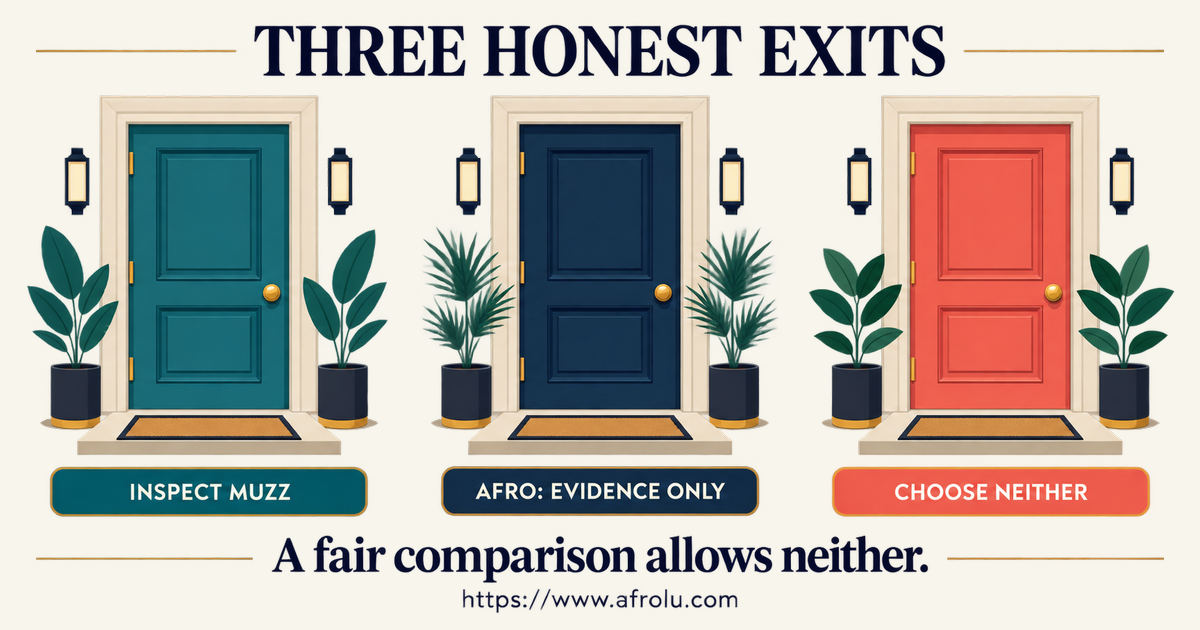 A context-fit hearing offers three exits: inspect Muzz, keep AfroIntroductions evidence-only while its commercial action is paused, or choose neither service